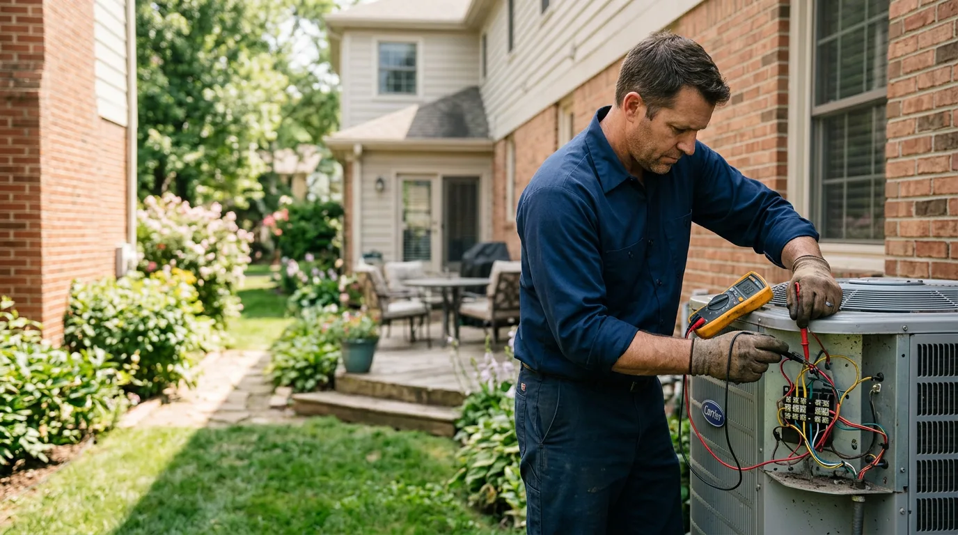 HVAC technician working near Grantsburg, WI